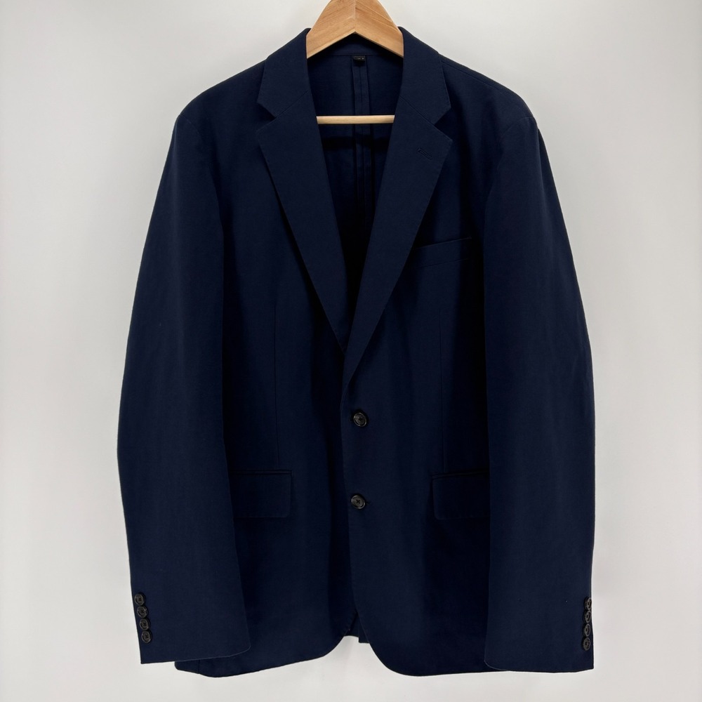 J Crew Ludlow Moon Wool Cotton Blend Navy Blue Blazer Sport Coat 40R Slim